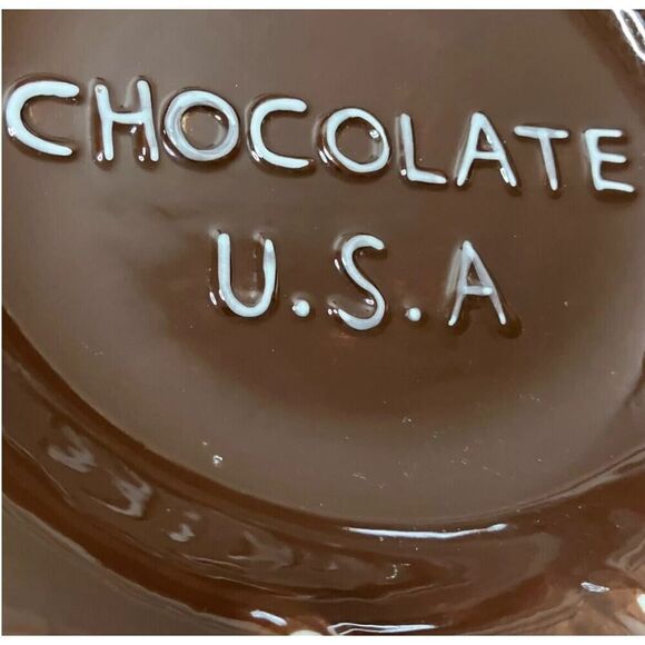 Chocolate USA Collectible Vintage Bowl Decor Holiday Gift 9" - Picture 2 of 6